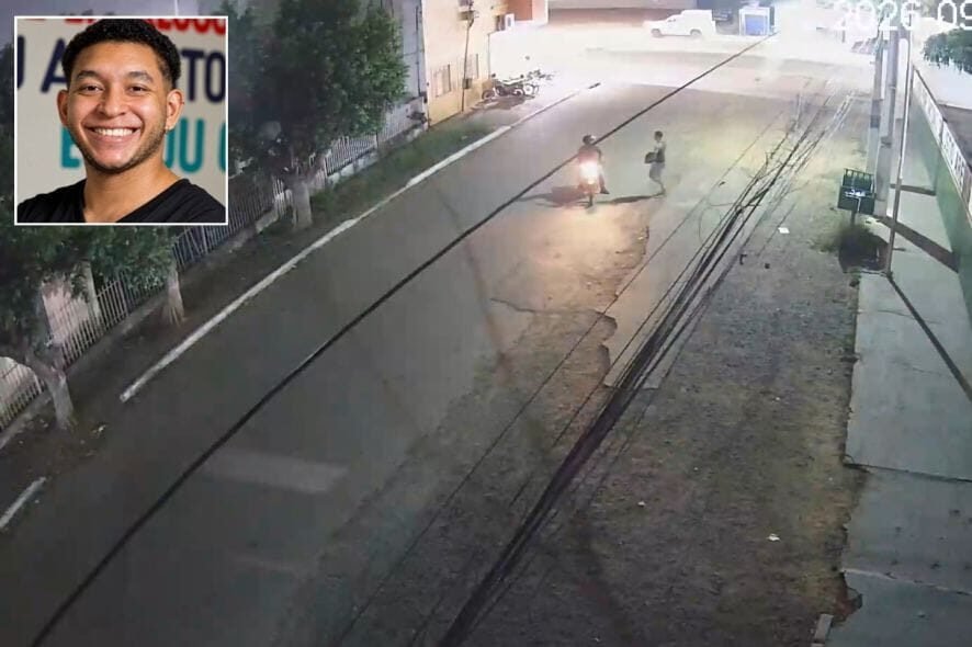 Câmera registra professor subindo em moto antes de desaparecer em VG