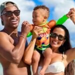 Carol Peixinho curte dia de praia com Thiaguinho e o filho, Bento: ‘Amores’