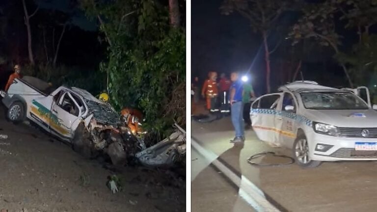Motorista e passageiro morrem em acidente com três veículos perto de Cuiabá