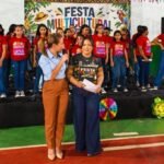 Prefeita Flávia Moretti prestigia Festa Multicultural e celebra cultura mato-grossense na EMEB Salvelina Ferreira